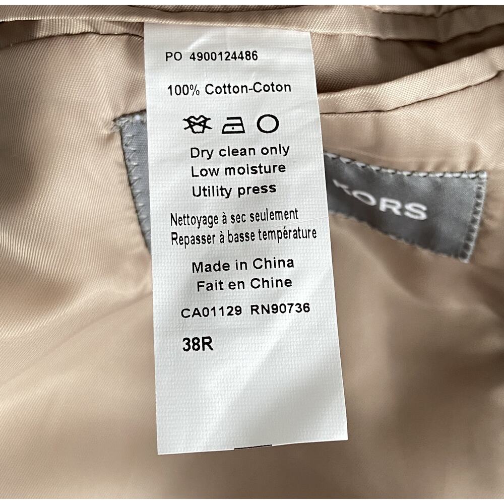 Michael Kors Sport Coat Men's 38 Regular Modern Fit Corduroy Cotton Camel NEW - Picture 7 of 10
